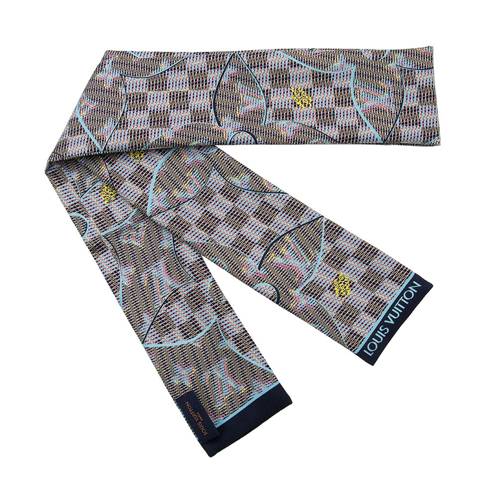 Louis Vuitton Silk Monogram Pop Bandeau Scarf (SHF-22136)