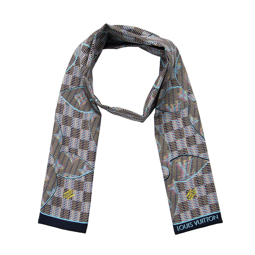 Louis Vuitton Silk Monogram Pop Bandeau Scarf (SHF-22136)