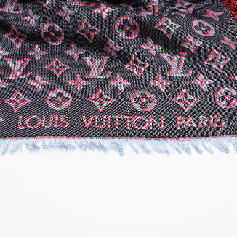 Louis Vuitton Silk Monogram Scarf (SHF-16907)