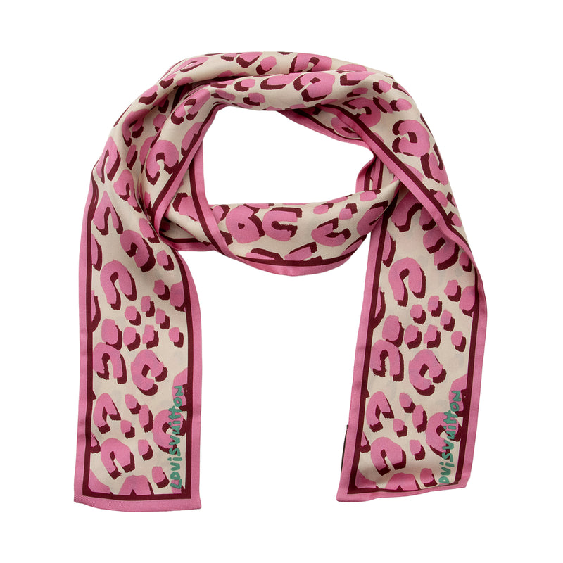 Louis Vuitton, Accessories, Limited Edition Stephen Sprouse Pink Leopard  Graffiti Scarf