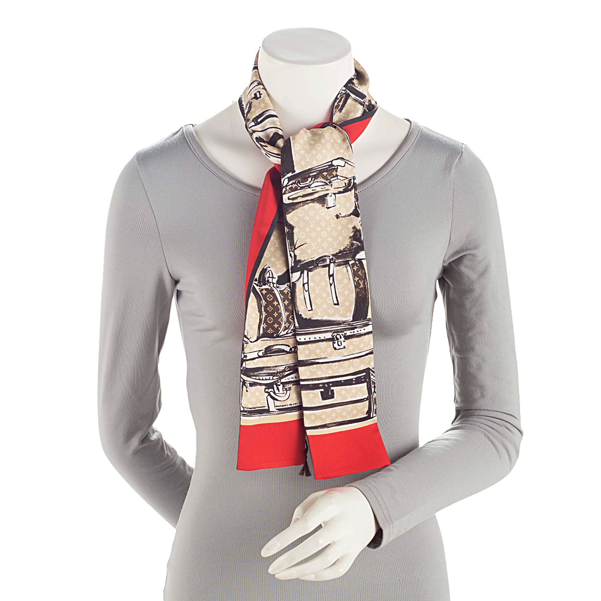 Louis Vuitton Silk Trunks Bandeau Scarf (SHF-Kh7JVb)