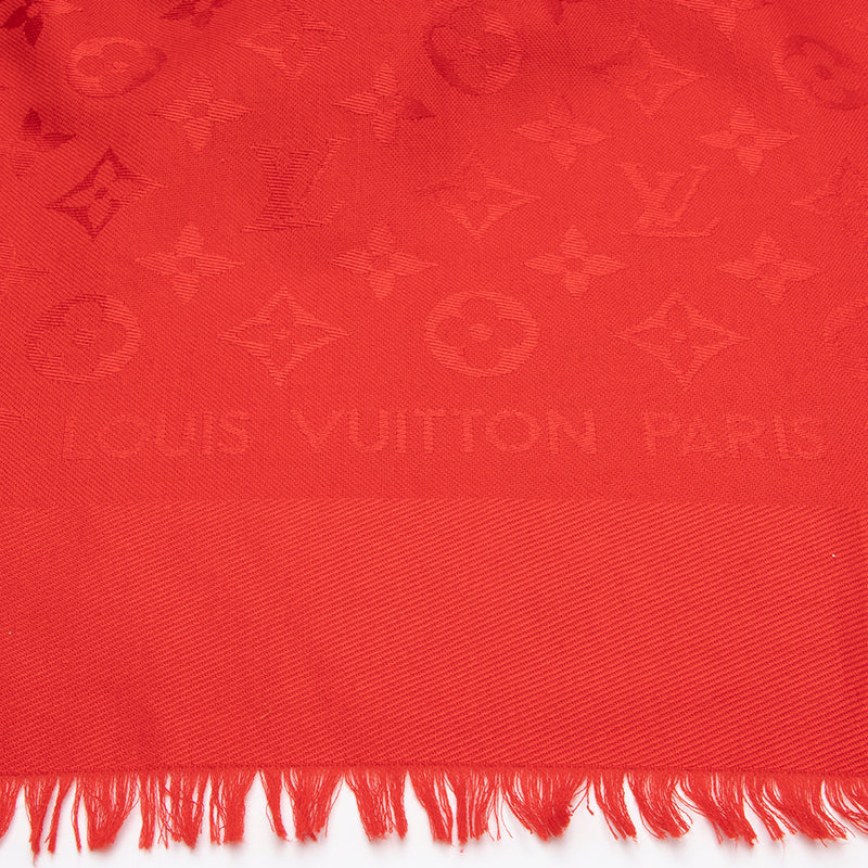 Louis Vuitton Silk Wool Monogram Scarf (SHF-16852)