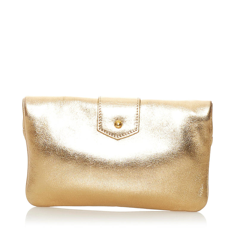 Louis Vuitton LOUIS VUITTON Clutch Bag Sofia Coppola Leather Gold