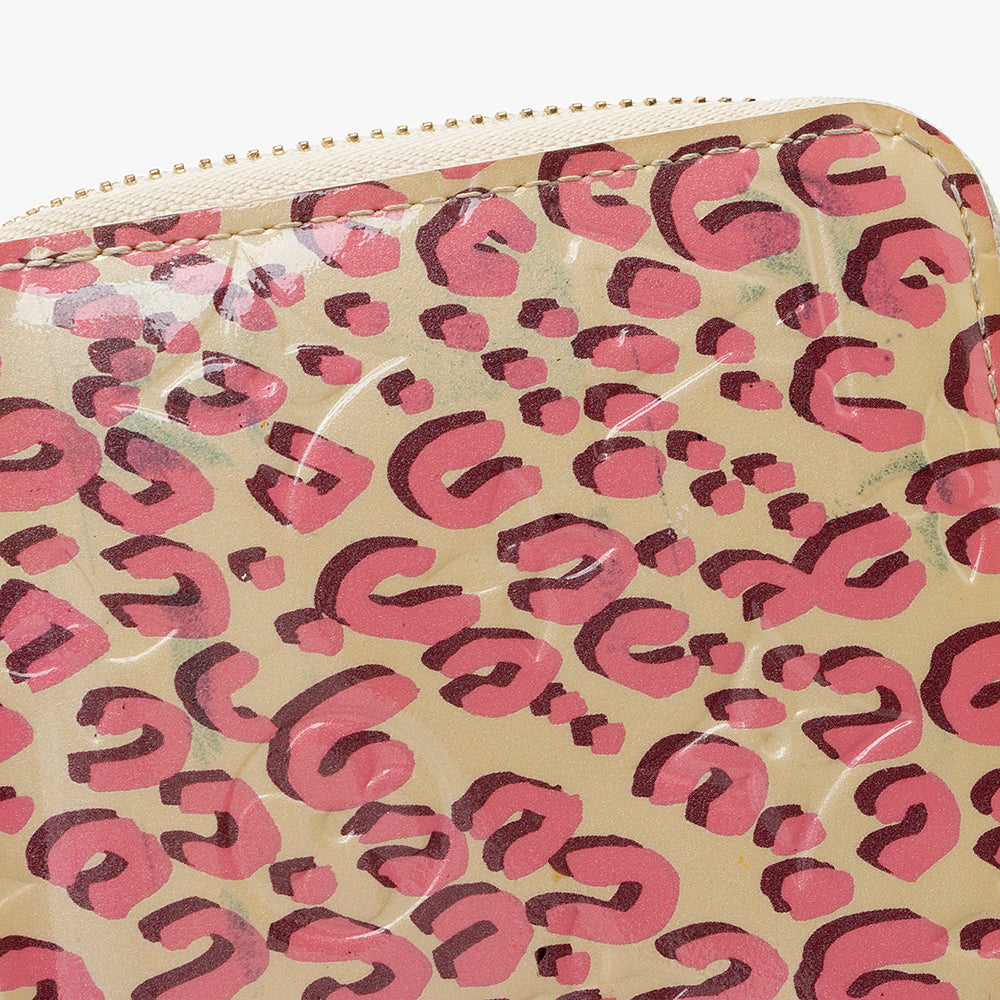 Louis Vuitton Stephen Sprouse Monogram Vernis Leopard Zippy Wallet (SHF-19752)