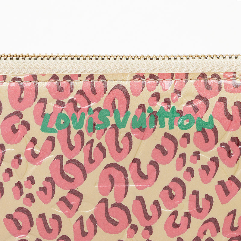 Louis Vuitton Stephen Sprouse Monogram Vernis Leopard Zippy Wallet (SHF-19752)