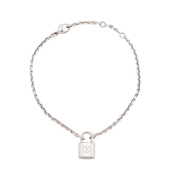 Louis Vuitton - Silver Lockit Bracelet Black
