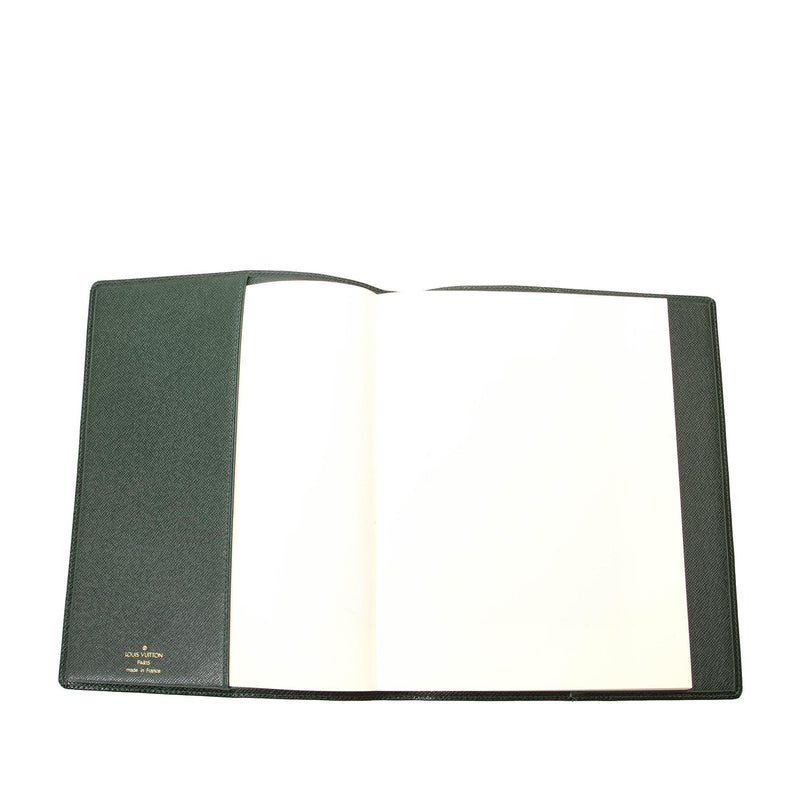 Louis Vuitton Green Taiga Leather Small Ring Agenda PM Diary Cover Book  595lvs615