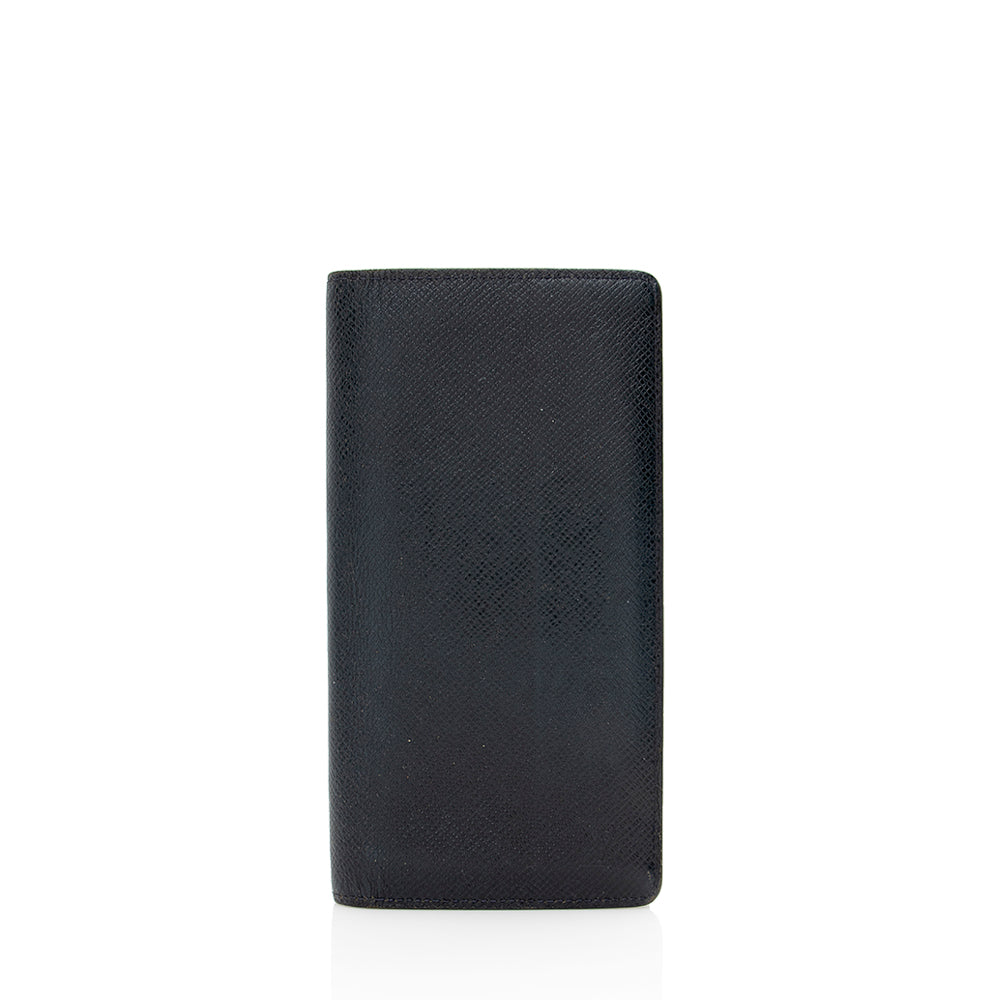 Louis Vuitton Brazza Wallet Taiga Leather Grey - DDH