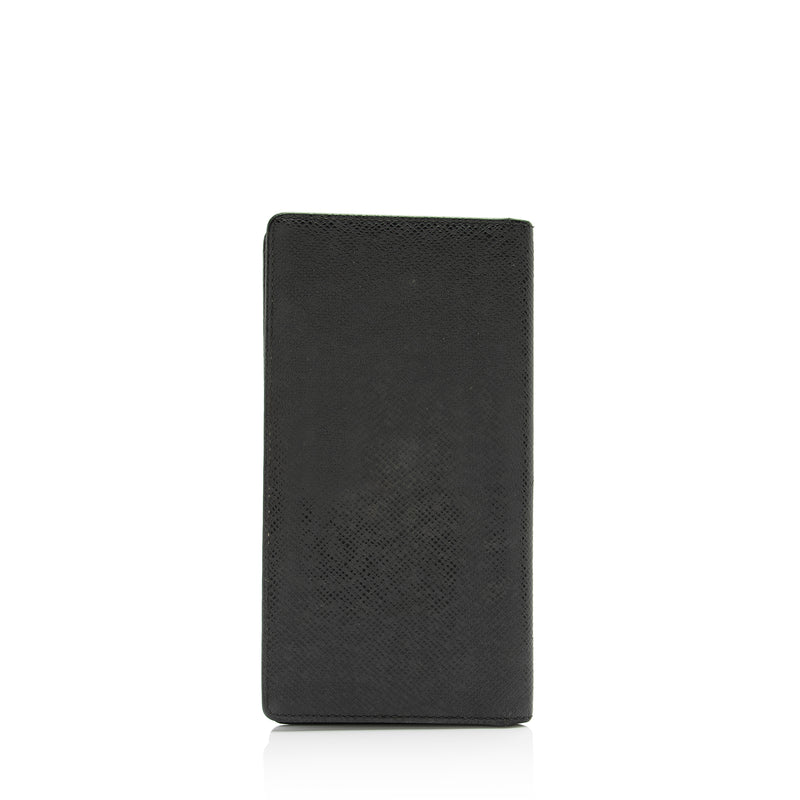 Louis Vuitton Black Taiga Leather Checkbook Wallet
