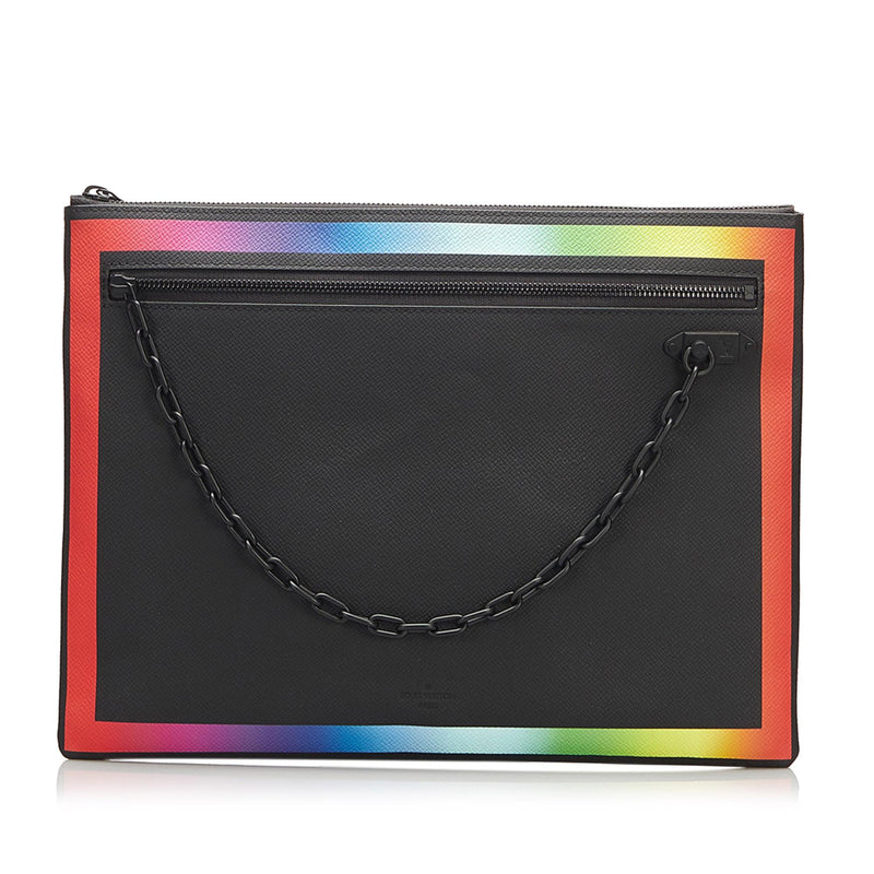 Louis Vuitton Taiga Rainbow Pochette A4 (SHG-36906)
