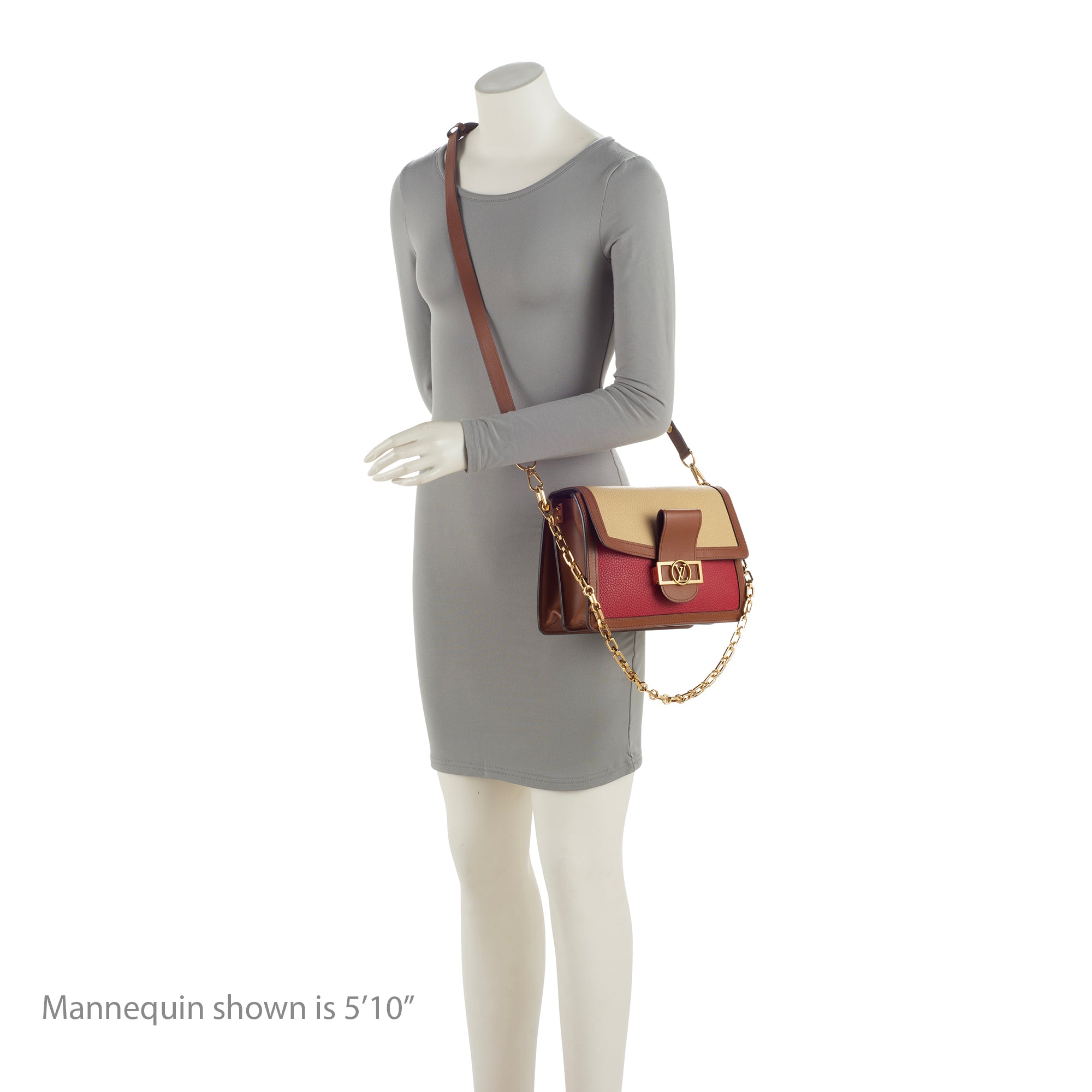 Louis Vuitton Taurillon Leather Dauphine MM Shoulder Bag (SHF-ZlkYV5)