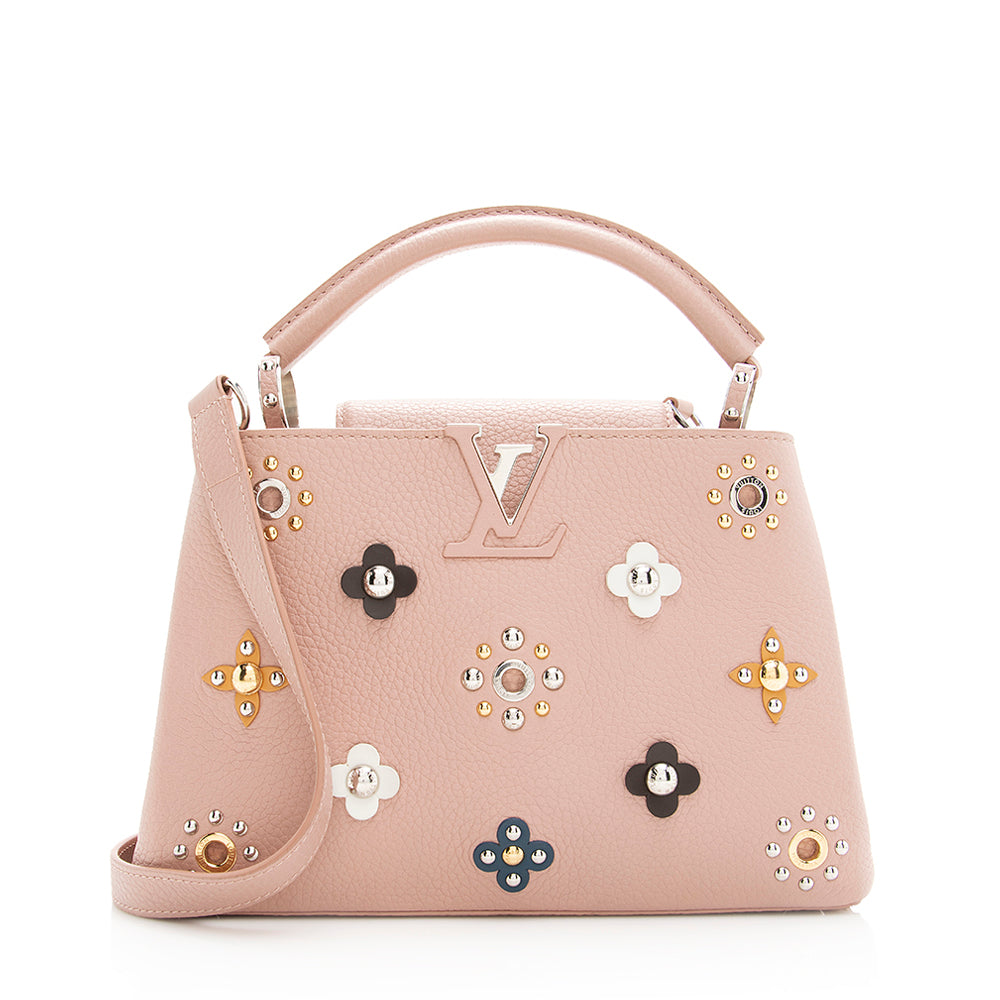 Louis Vuitton Taurillon Leather Flower Embellished Capucines BB Bag (SHF-19410)