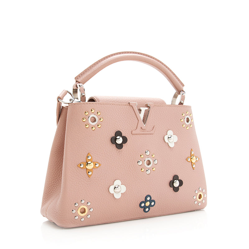 Louis Vuitton Taurillon Leather Flower Embellished Capucines BB