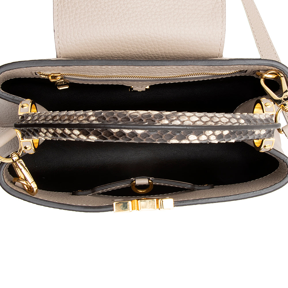 Louis Vuitton Taurillon Leather Python Capucines BB Bag (SHF-18967)