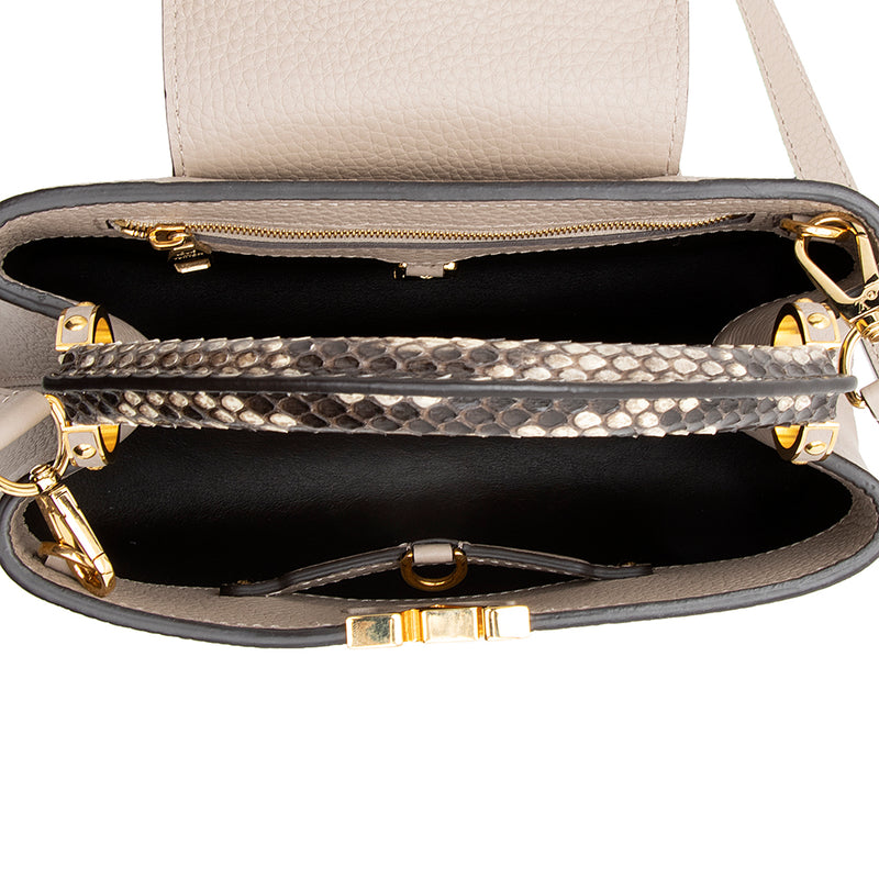 Louis Vuitton Capucines BB Taurillon Leather And Python Trim N82068 LV  Handbag