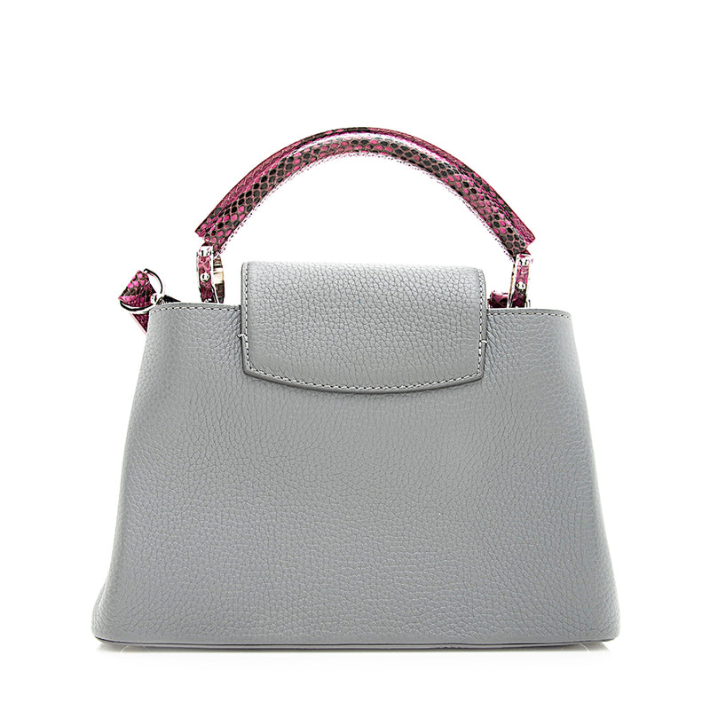 Louis Vuitton Capucines Python Stripe BB White in Taurillon Leather/Python  with Silver-tone - US