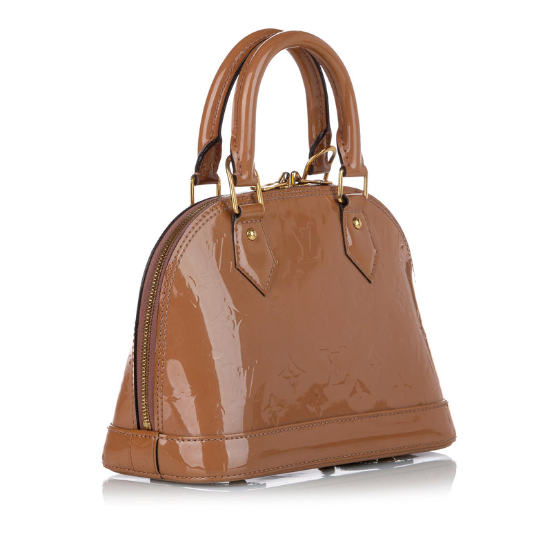 Louis Vuitton Alma Bb Vernis Rose Velours, Luxury, Bags & Wallets