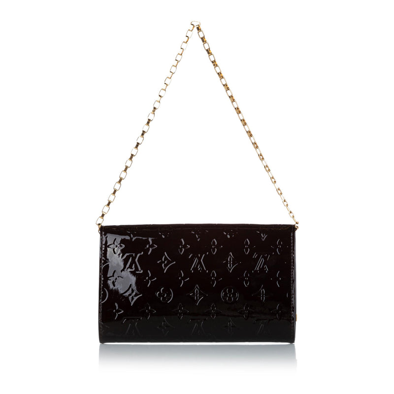 Louis Vuitton, Bags, Louis Vuitton Amarante Monogram Vernis Ana Chain  Clutch