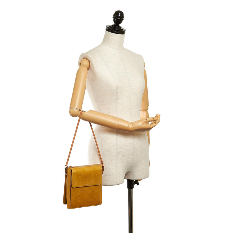 Louis Vuitton Womens Mott Vernis Varnished Leather Shoulder