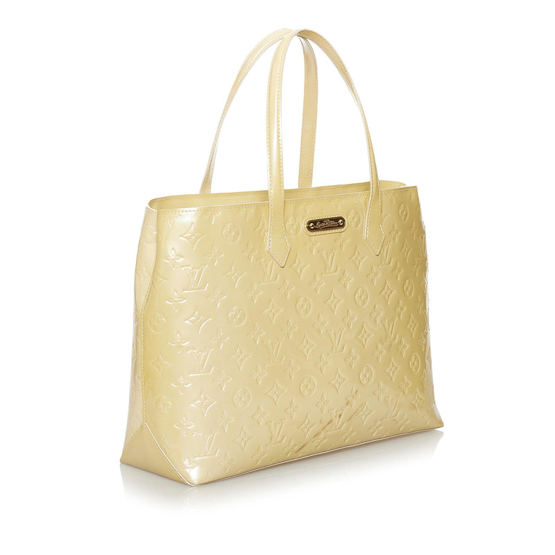 Louis Vuitton Wilshire MM Vernis Leather Tote Handbag