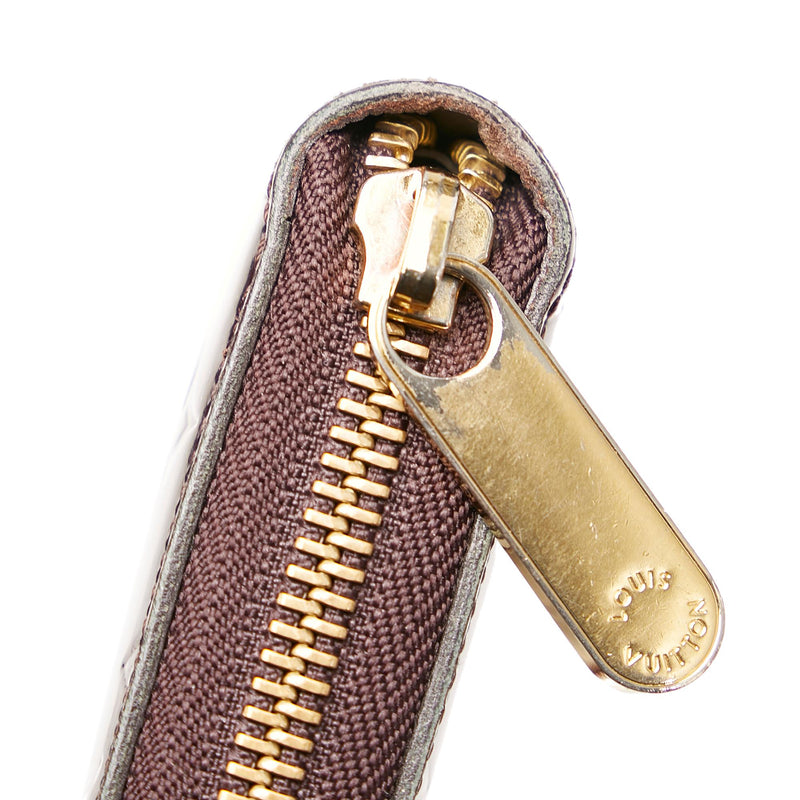 Louis Vuitton Metallic Vernis Rose Gold Zippy Wallet Long 6lz82s
