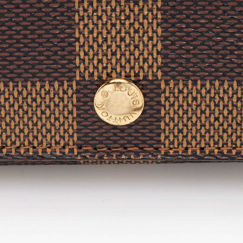 Louis Vuitton Wallet Porte Monnaie Billets Tresor Damier Ebene Brown in  Canvas with Brass - US