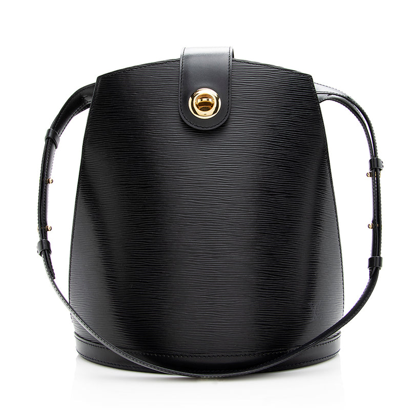 LOUIS VUITTON Cluny Epi Leather Shoulder Bag Black-US
