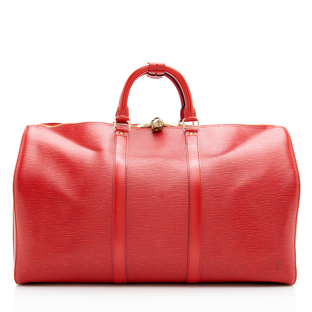 Louis Vuitton Vintage Epi Leather Keepall 50 Duffel Bag (SHF-19332) – LuxeDH