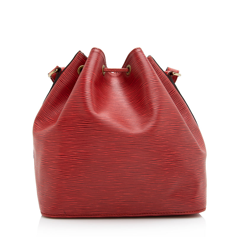 Louis Vuitton Petit Noe Epi Leather Shoulder Bag Red