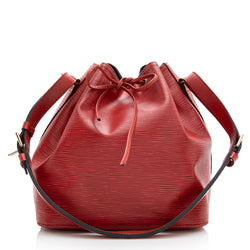 Louis Vuitton Red Black Epi Petit Noe  Louis vuitton red, Orange shoulder  bags, Louis vuitton bag