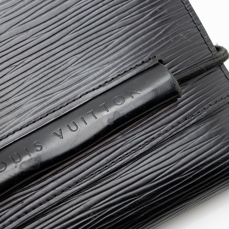 Louis Vuitton Elise Trifold Wallet - Black EPI Leather