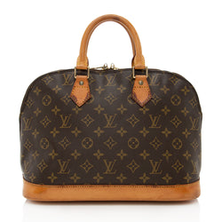 Louis+Vuitton+Alma+Monogram+Shoulder+Bag+BB+Brown+Canvas for sale