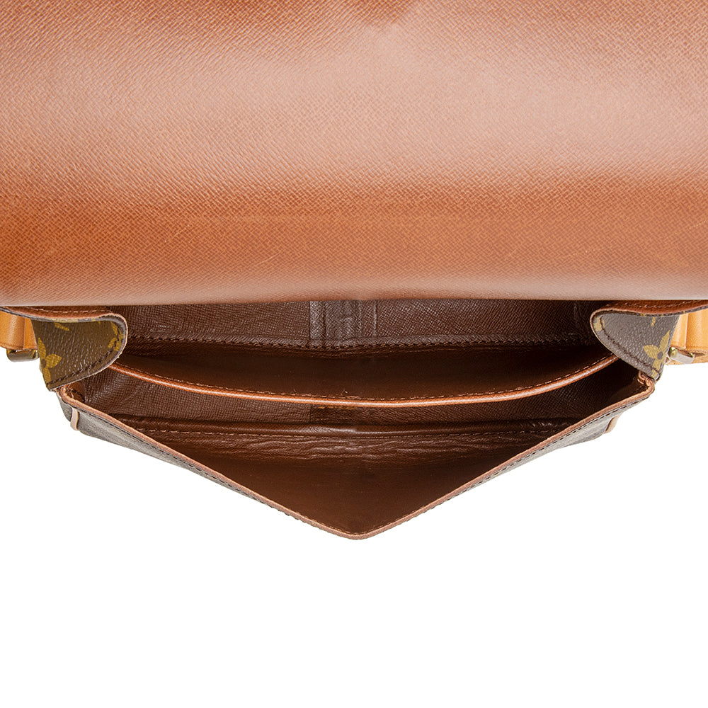Louis Vuitton Vintage Monogram Canvas Cartouchiere GM Shoulder Bag (SHF-21275)