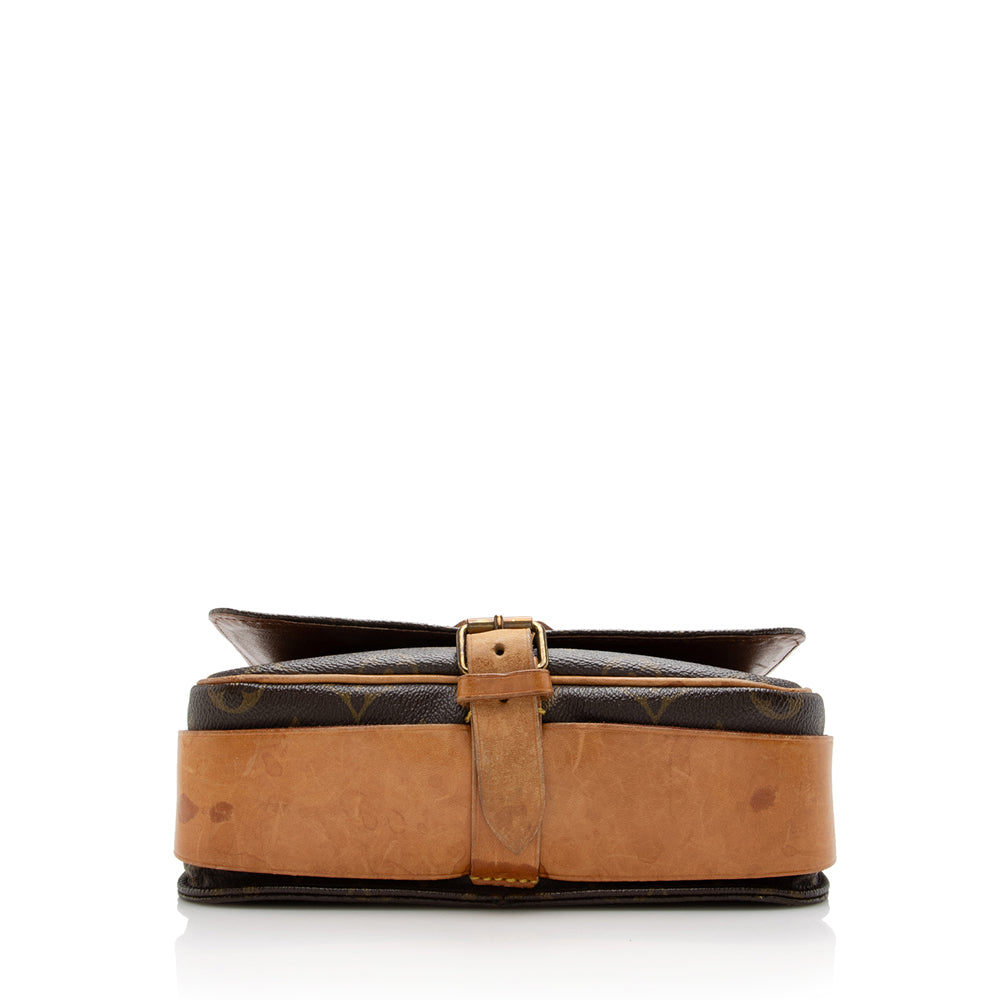 Louis Vuitton Vintage Monogram Canvas Cartouchiere MM Shoulder Bag (SHF-16667)