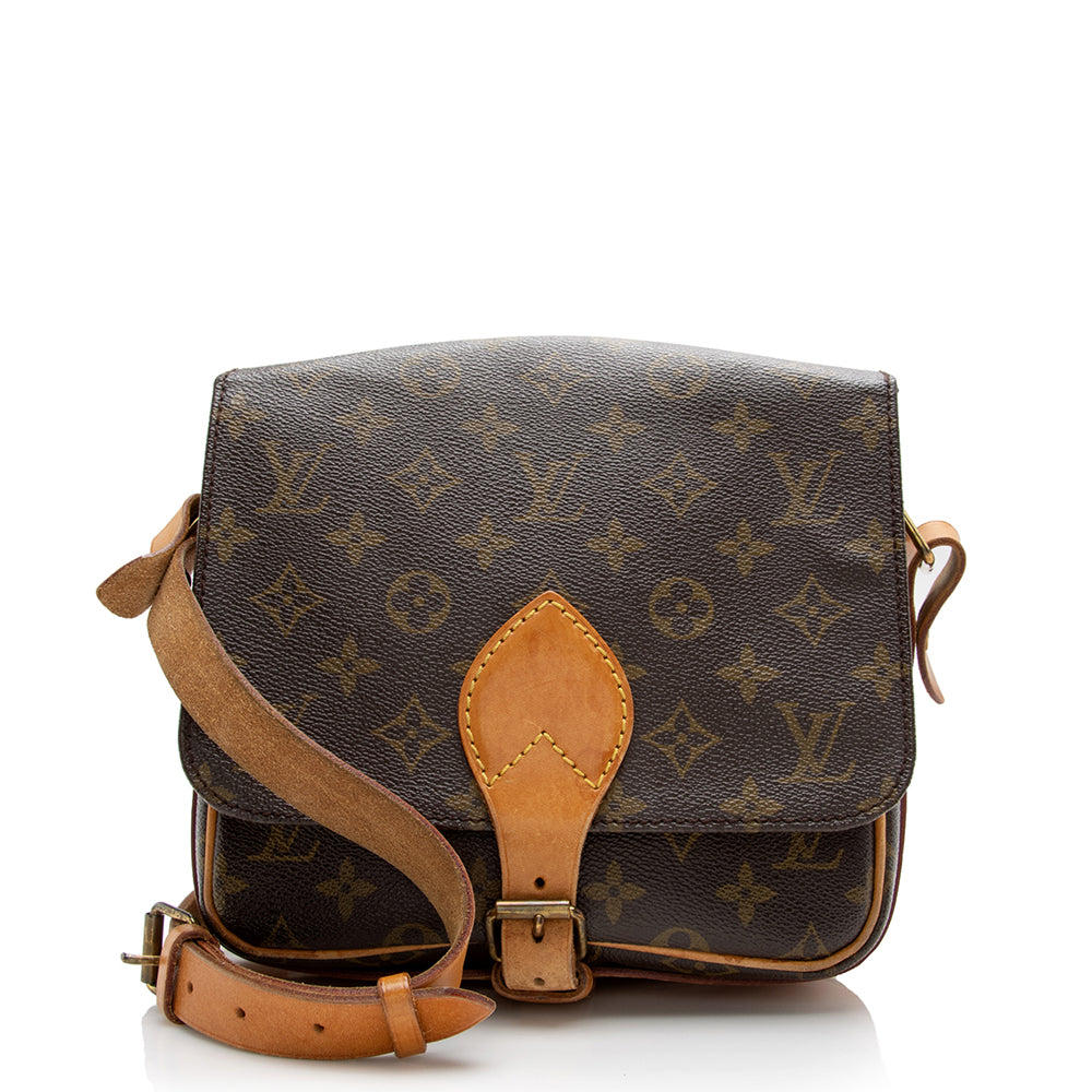 Louis Vuitton Vintage Monogram Canvas Cartouchiere MM Shoulder Bag (SHF-16667)