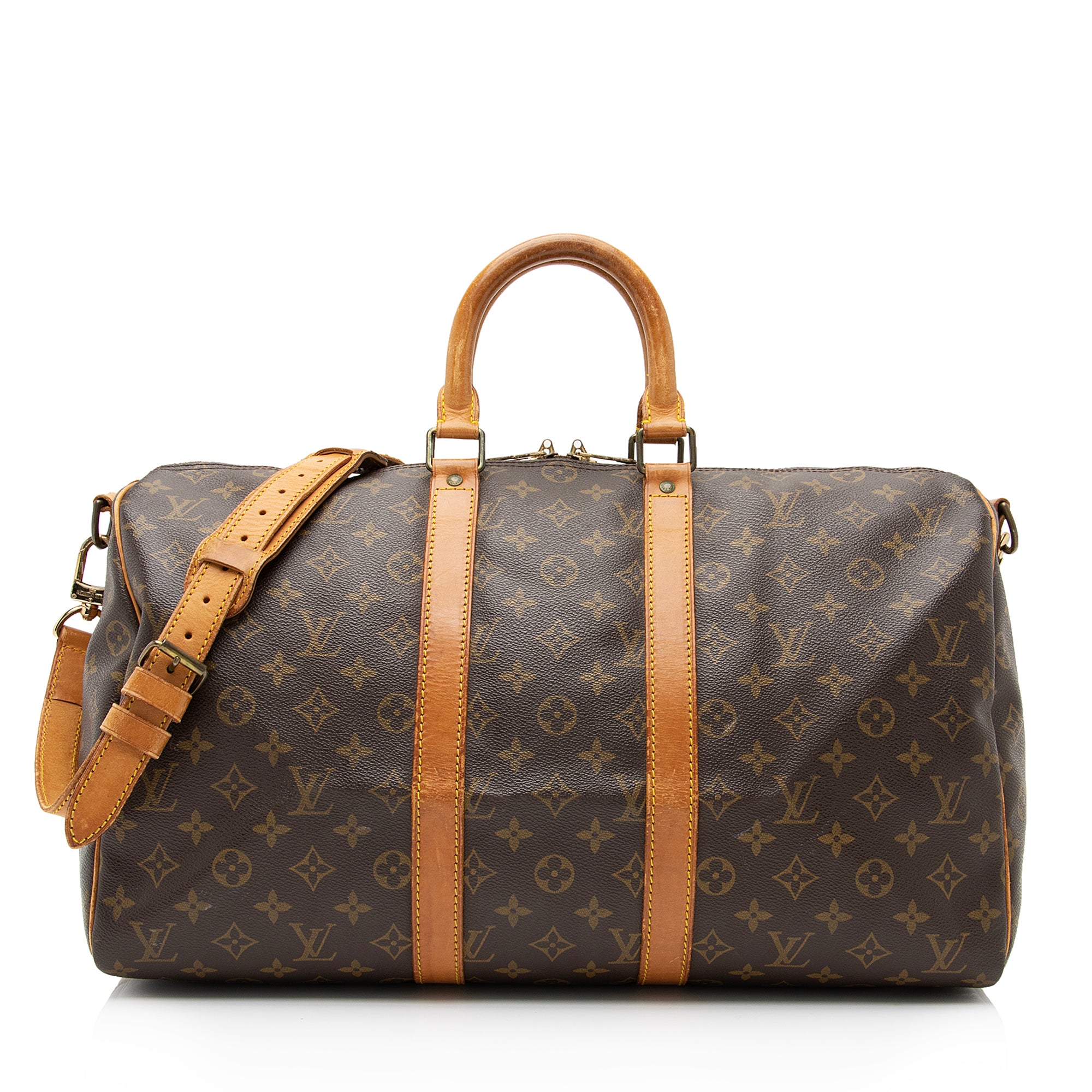 Louis Vuitton Vintage Monogram Canvas Keepall Bandouliere 45 Duffle Bag (SHF-23676)