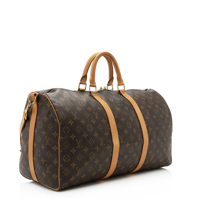 Louis Vuitton Monogram Canvas Keepall Bandouliere 50 Luggage Bag