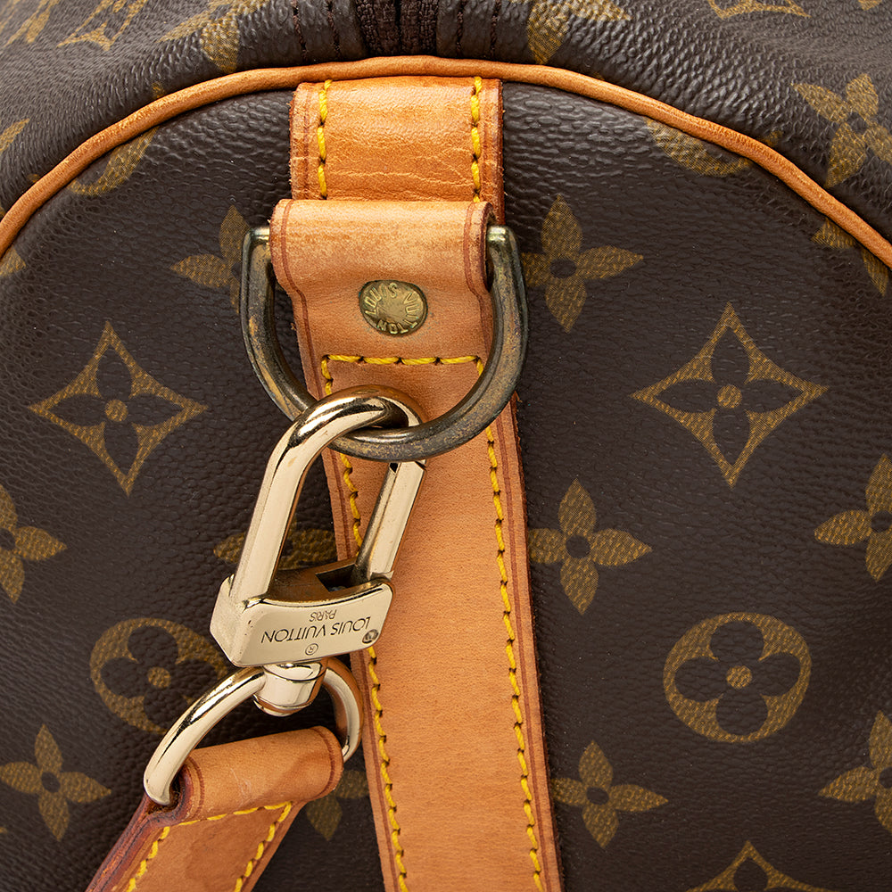 Louis Vuitton Vintage Monogram Canvas Keepall Bandouliere 60 Duffle Bag (SHF-20354)