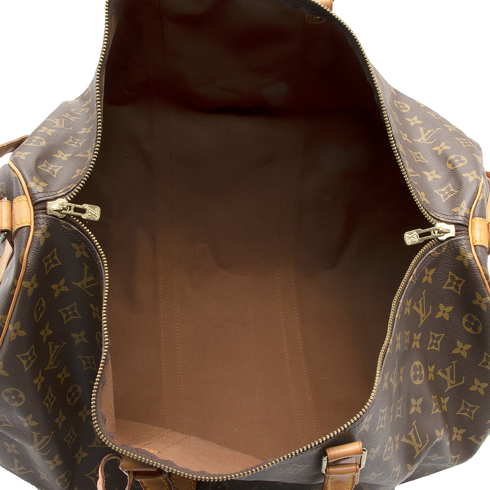 Louis Vuitton Vintage Monogram Canvas Keepall Bandouliere 60 Duffle Bag (SHF-20354)