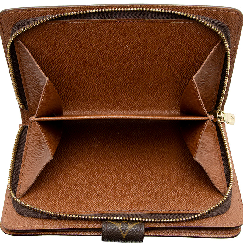Authentic Louis Vuitton Monogram Porte Papier Zip Wallet M61207 LV Junk  4810F