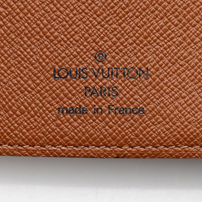 Authentic Louis Vuitton Monogram Porte Papier Zip Wallet M61207 LV Junk  4810F