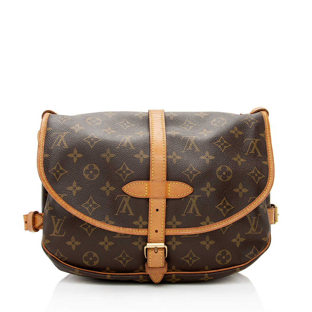Louis Vuitton Vintage Monogram Canvas Saumur 30 Messenger Bag (SHF-20788)