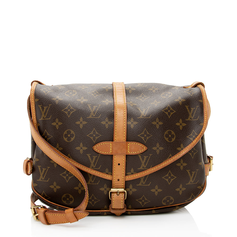 Louis Vuitton Vintage Monogram Canvas Saumur 30 Messenger Bag (SHF-20788)