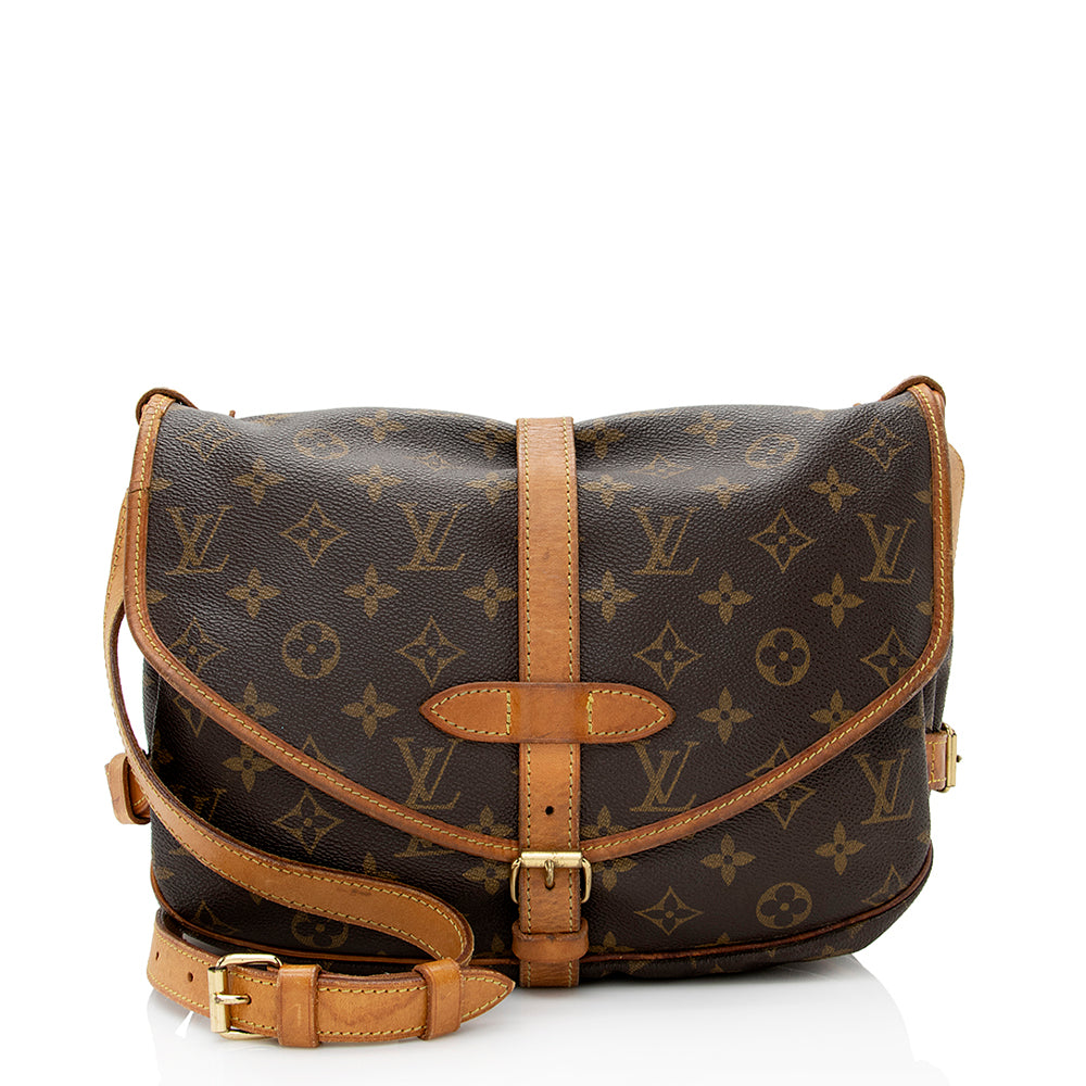 Louis Vuitton Vintage Monogram Canvas Saumur 30 Messenger Bag (SHF-20683)