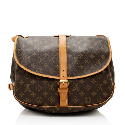 Louis Vuitton Vintage Monogram Canvas Saumur 35 Messenger Bag - FINAL SALE (SHF-23940)