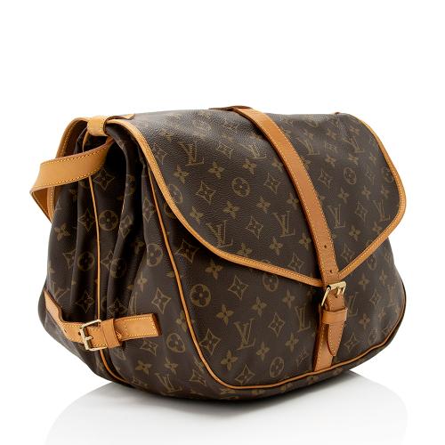 Louis Vuitton Vintage Monogram Canvas Saumur 35 Messenger Bag - FINAL SALE (SHF-23940)