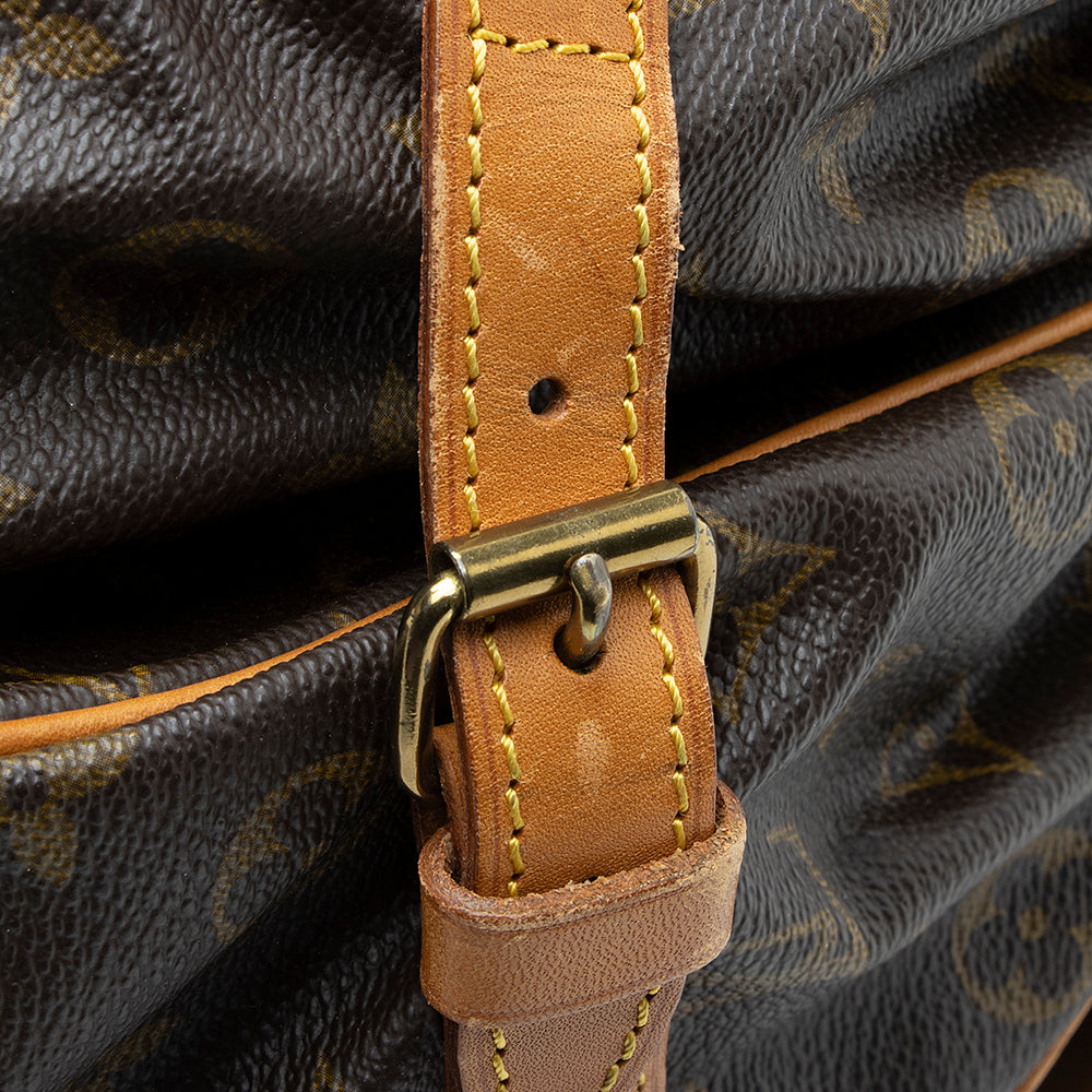 Louis Vuitton Vintage Monogram Canvas Saumur 35 Messenger Bag (SHF-18883)