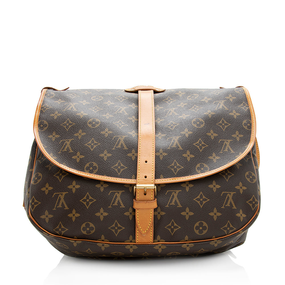 Louis Vuitton Vintage Monogram Canvas Saumur 35 Messenger Bag (SHF-186182)