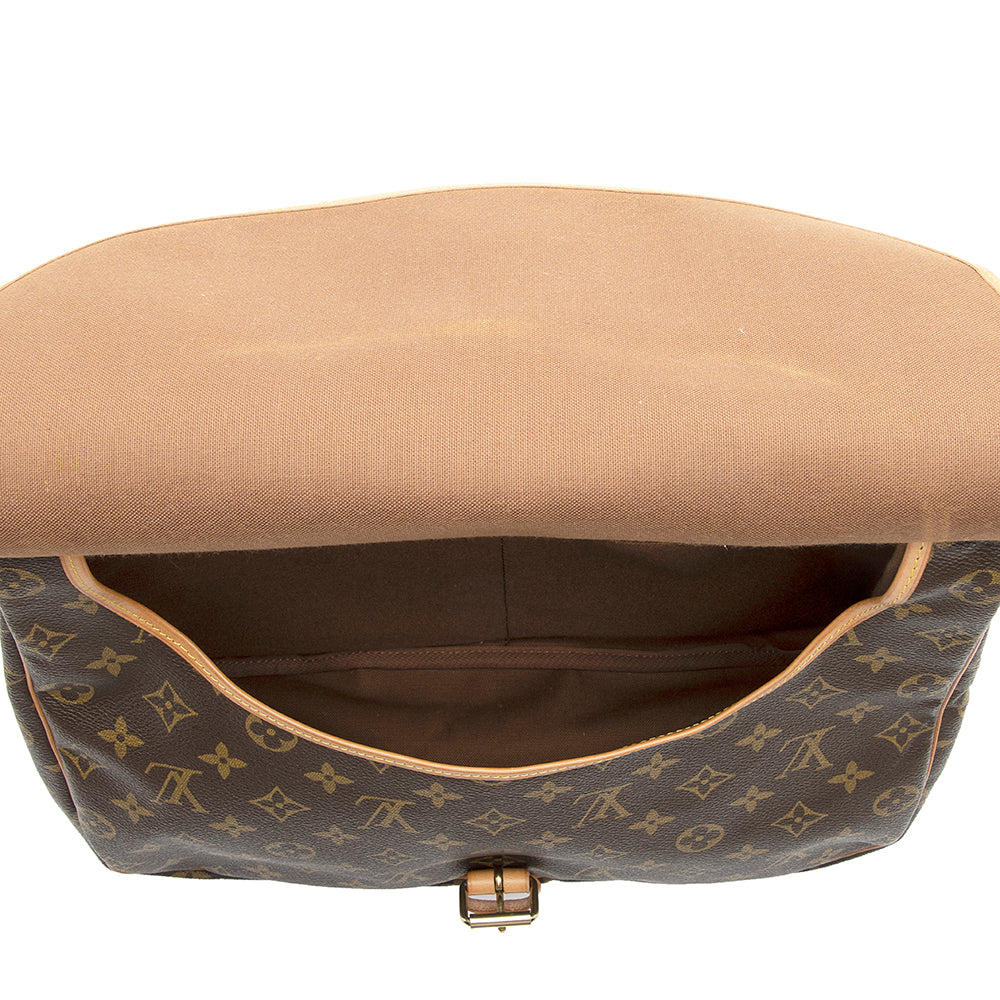 Louis Vuitton Vintage Monogram Canvas Saumur 35 Messenger Bag (SHF-186182)