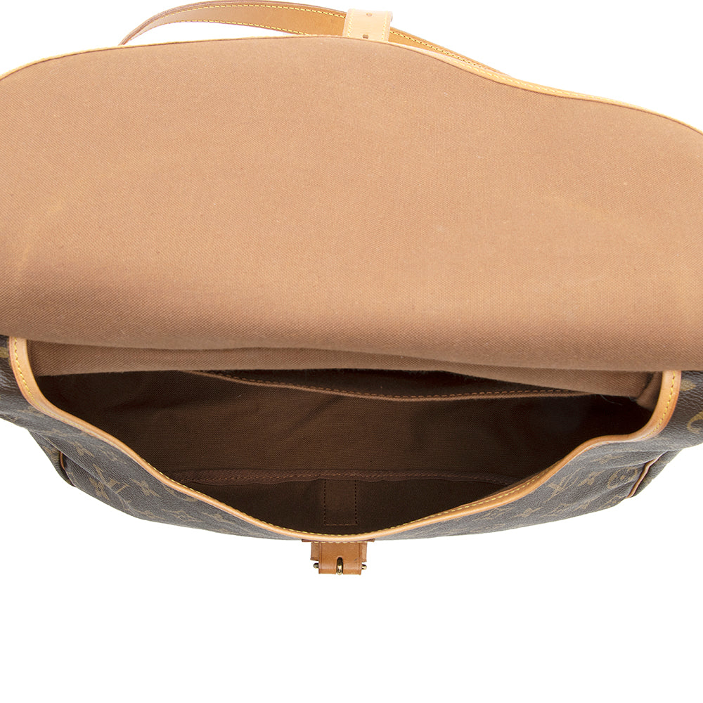Louis Vuitton Vintage Monogram Canvas Saumur 35 Messenger Bag (SHF-186182)